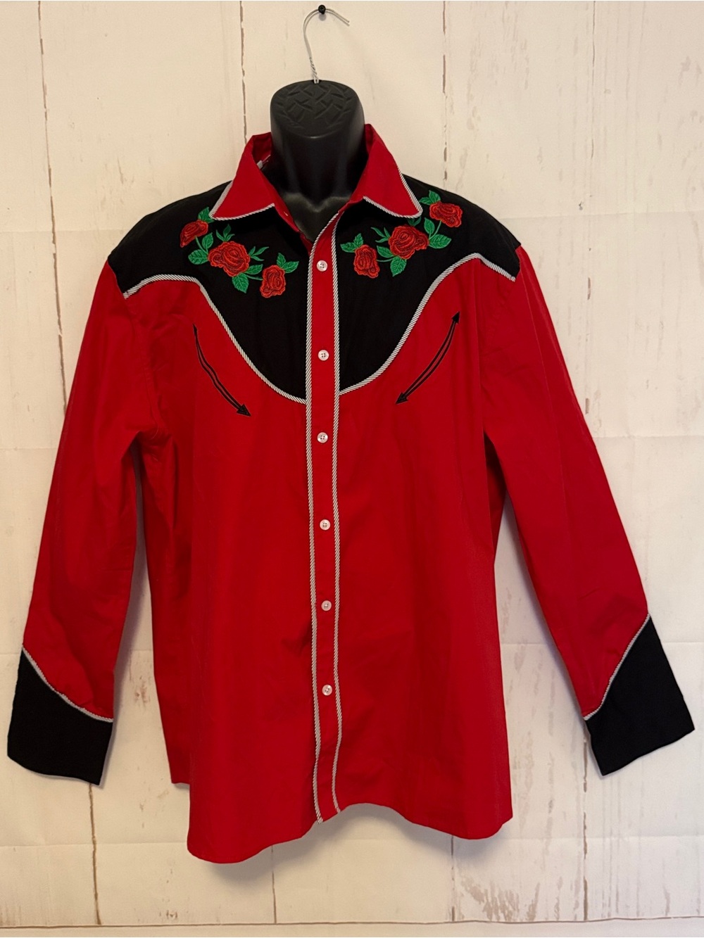 COOFANDY Red Western Cowboy Shirt Mens XXL NWT - Picture 5 of 10